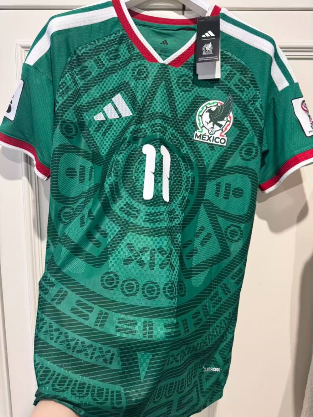 adidas 2026 World Cup Green Soccer Jersey #11 NWT